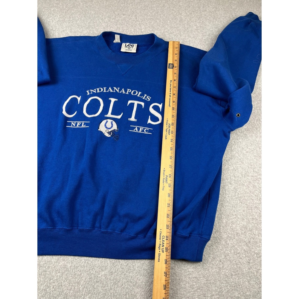 Vintage Indianapolis Colts Sweatshirt Mens XL Lee Sport Blue NFL Pullover - Picture 5 of 7
